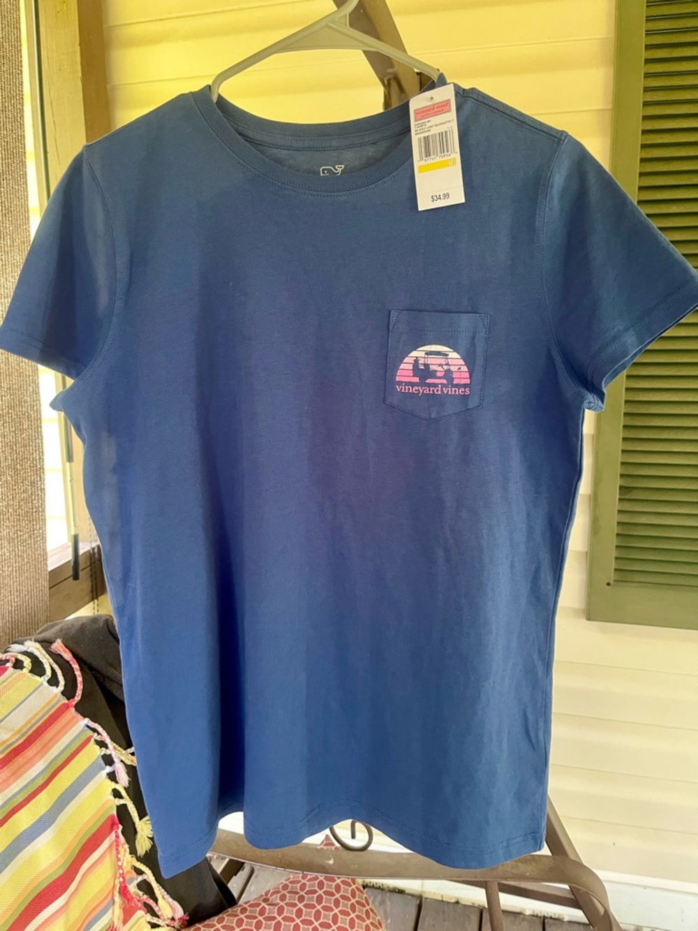 Vineyard Vines Women’s Short-Sleeve Pocket Tee in Blue